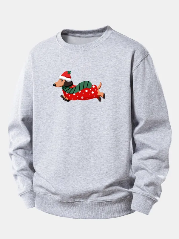 Dachshund Print Relax Fit Sweatshirt sold by Hoooyi