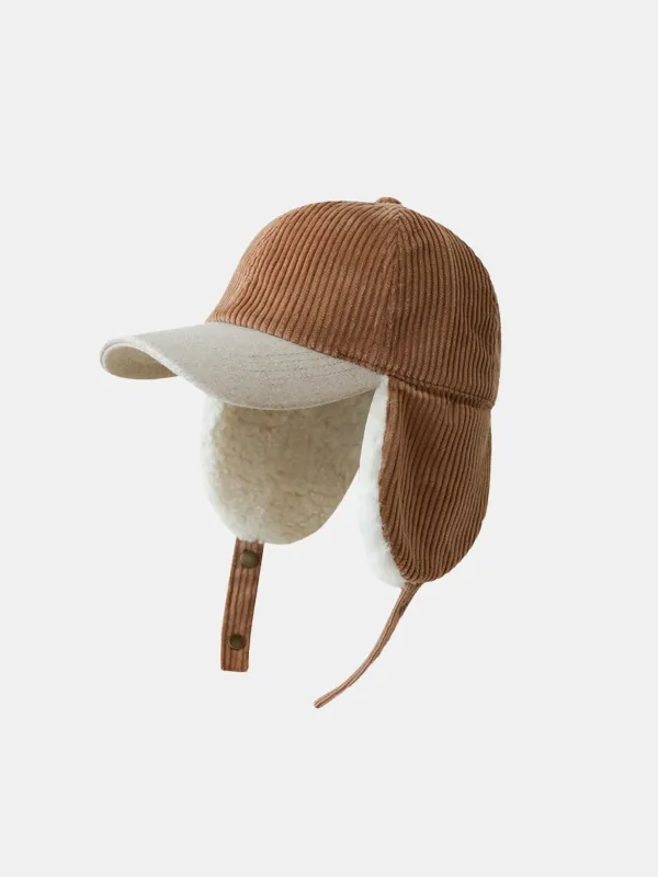 Vintage Warm Baseball Cap With Ear Flaps sold by Hoooyi