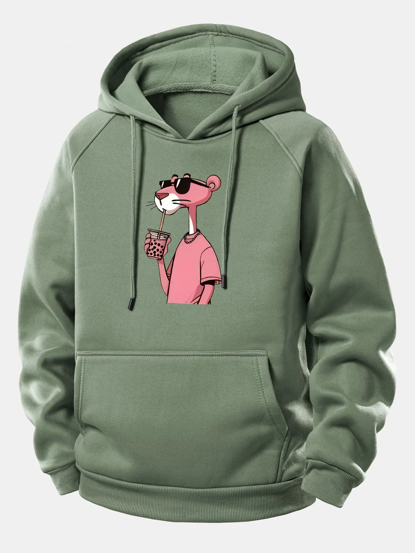 Pink Panther Print Drawstring Hoodie sold by Hoooyi product image thumbnail 5