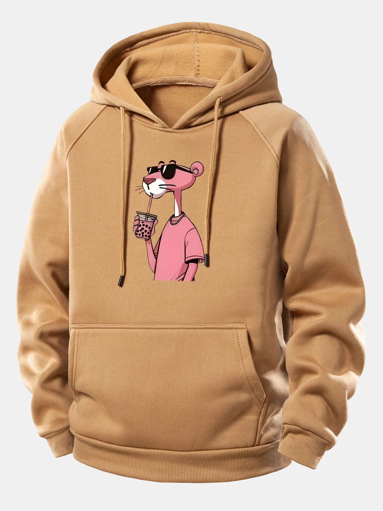 Pink Panther Print Drawstring Hoodie sold by Hoooyi product image thumbnail 4