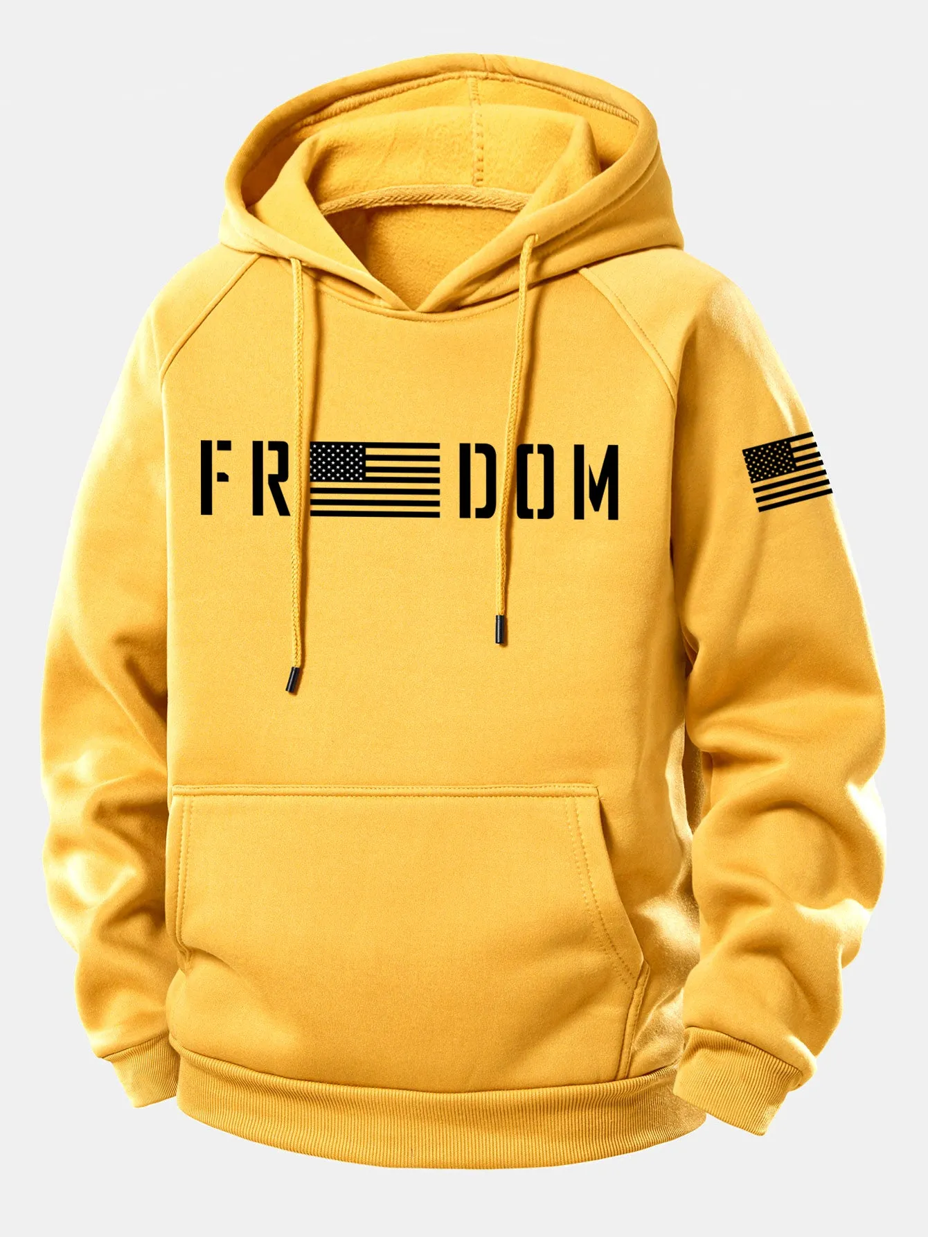 American Freedom Print Drawstring Hoodie sold by Hoooyi product image thumbnail 4