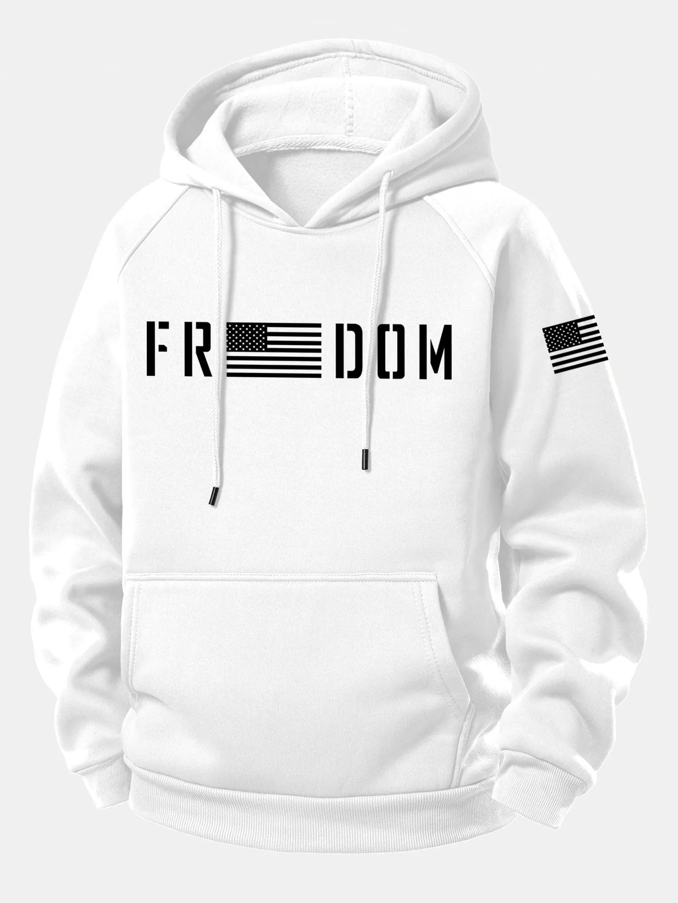 American Freedom Print Drawstring Hoodie sold by Hoooyi product image thumbnail 2