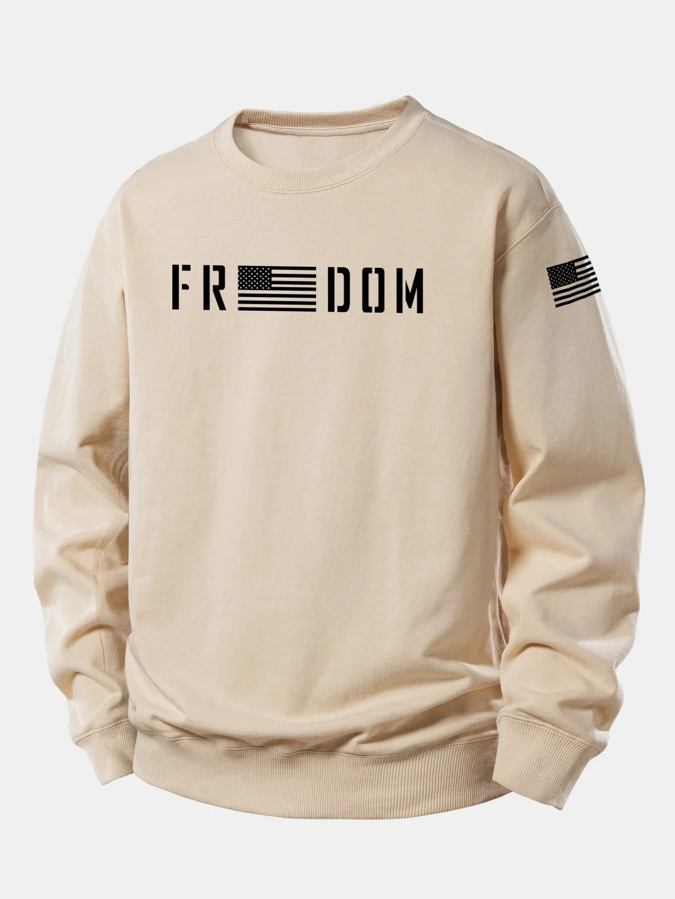 American Freedom Print Relax Fit Sweatshirt sold by Hoooyi product image thumbnail 5