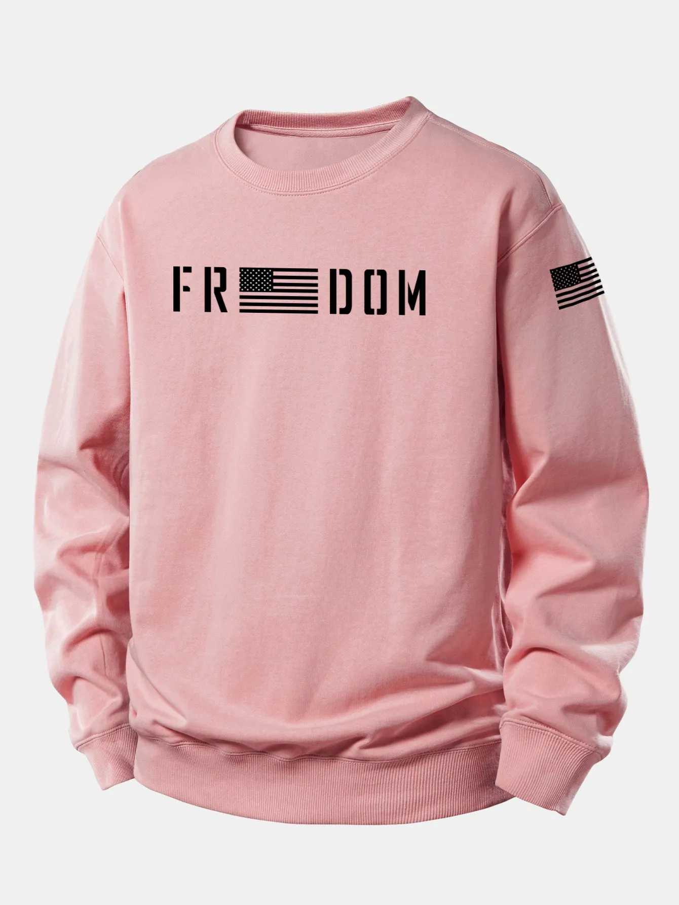 American Freedom Print Relax Fit Sweatshirt sold by Hoooyi product image thumbnail 4