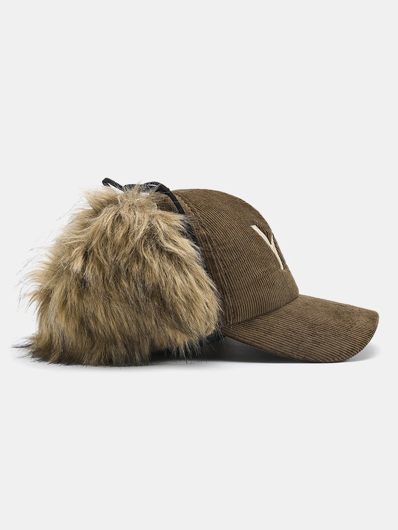 Plush Earmuff Corduroy Baseball Cap sold by Hoooyi product image thumbnail 3