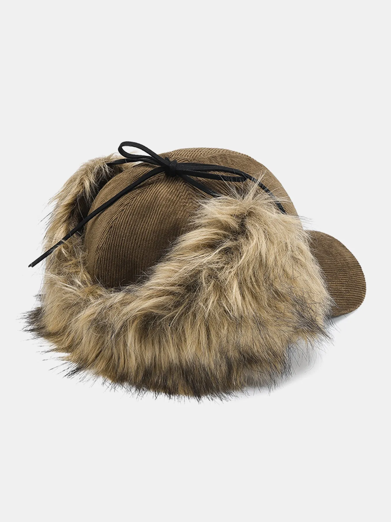 Plush Earmuff Corduroy Baseball Cap sold by Hoooyi product image thumbnail 2
