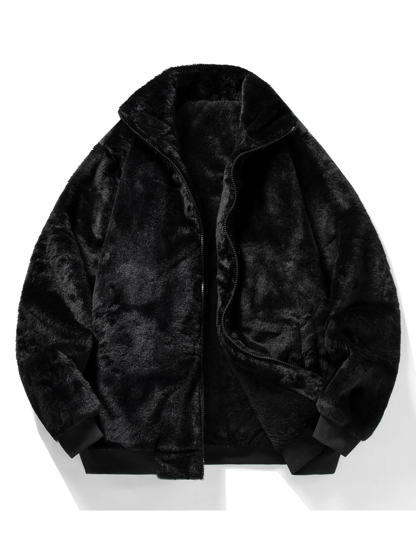 Faux Fur Zipper Jacket sold by Hoooyi product image thumbnail 3
