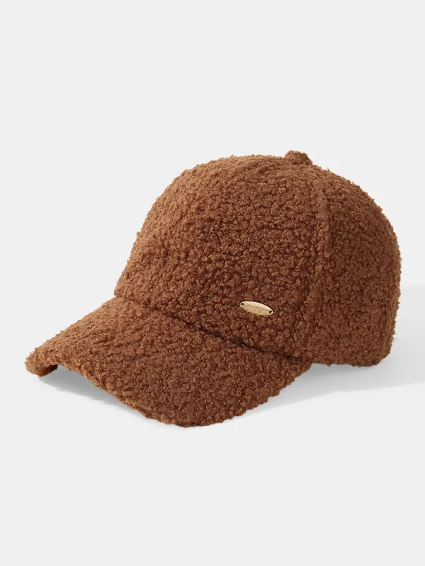 Teddy Fleece Baseball Cap sold by Hoooyi