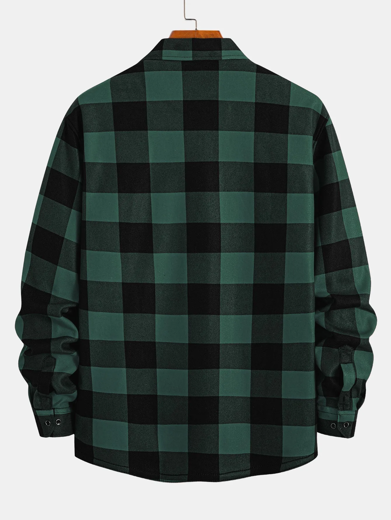 Flannel Fleece Lined Plaid Shirt With Pockets sold by Hoooyi product image thumbnail 4