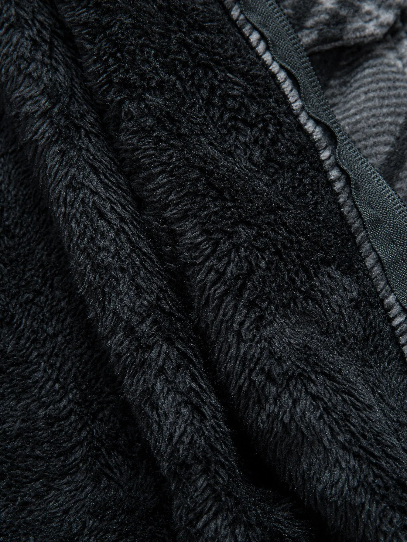 Teddy Lined Zip Up Flannel Plaid Hooded Shirt sold by Hoooyi product image thumbnail 4