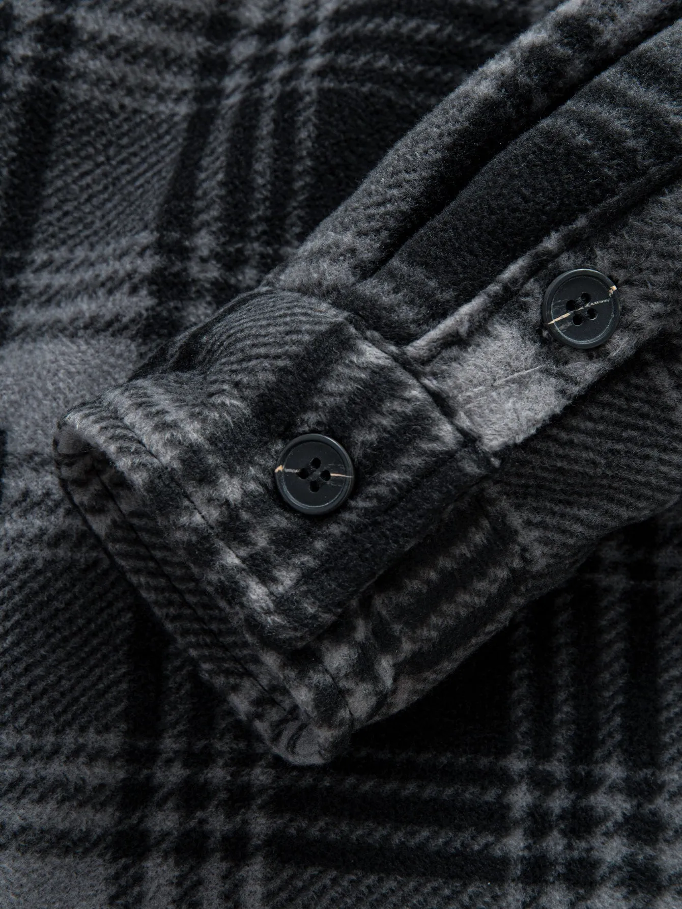 Teddy Lined Zip Up Flannel Plaid Hooded Shirt sold by Hoooyi product image thumbnail 5