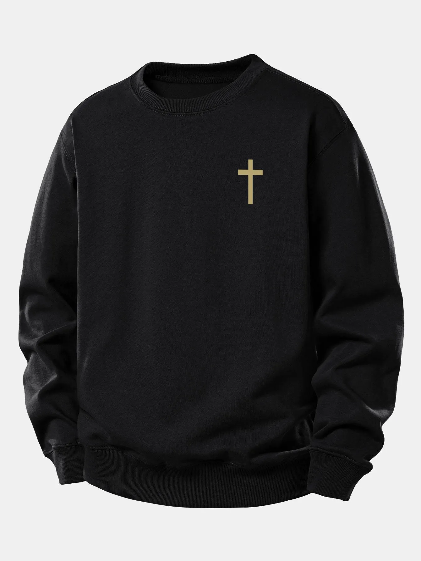 Faith Over Fear Print Relax Fit Sweatshirt sold by Hoooyi product image thumbnail 2