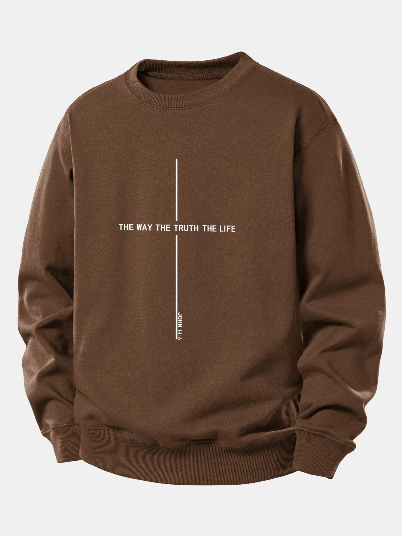 Faith Print Relax Fit Sweatshirt sold by Hoooyi product image thumbnail 4