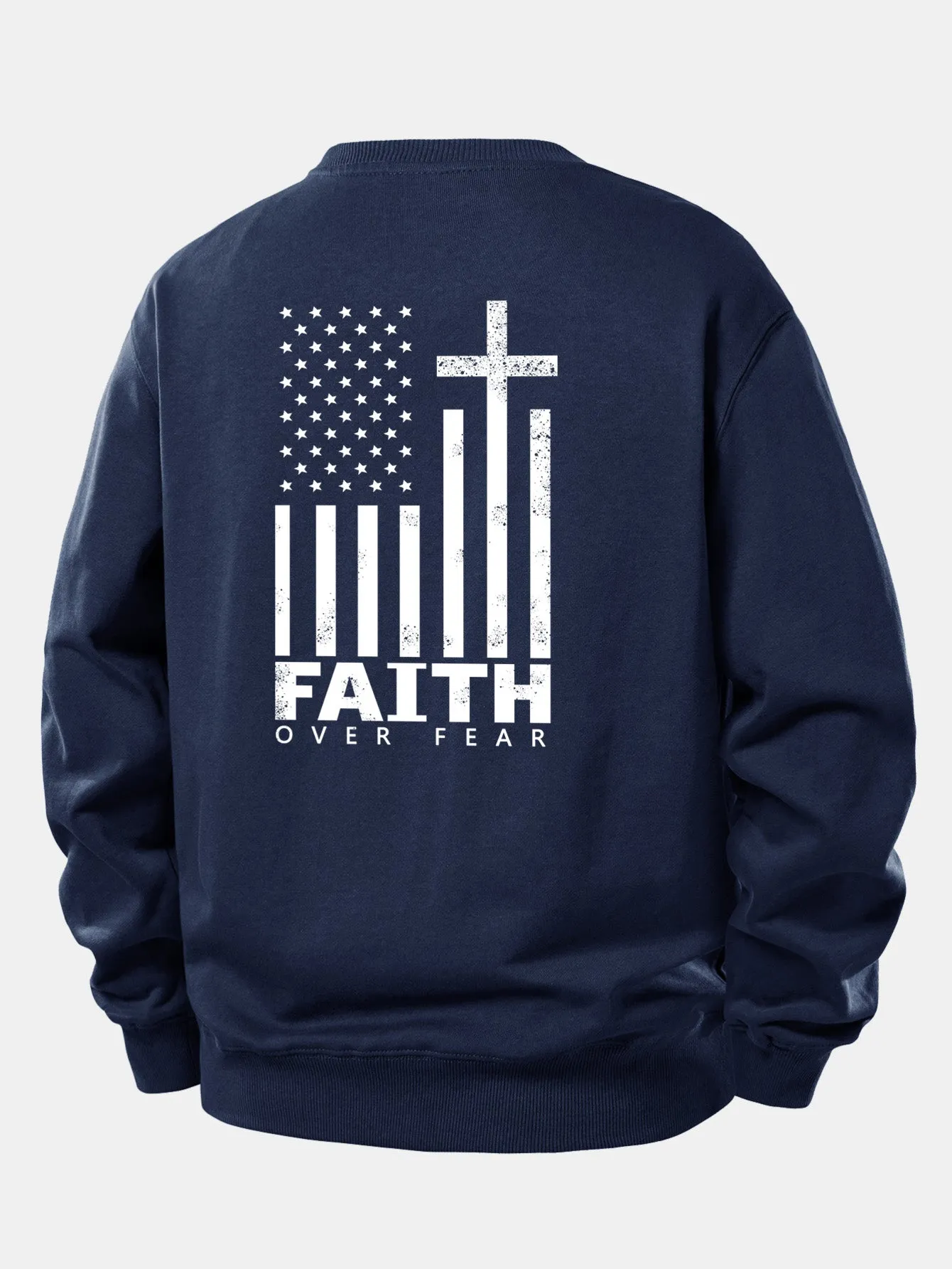 Freedom American Flag Print Relax Fit Sweatshirt sold by Hoooyi product image thumbnail 3