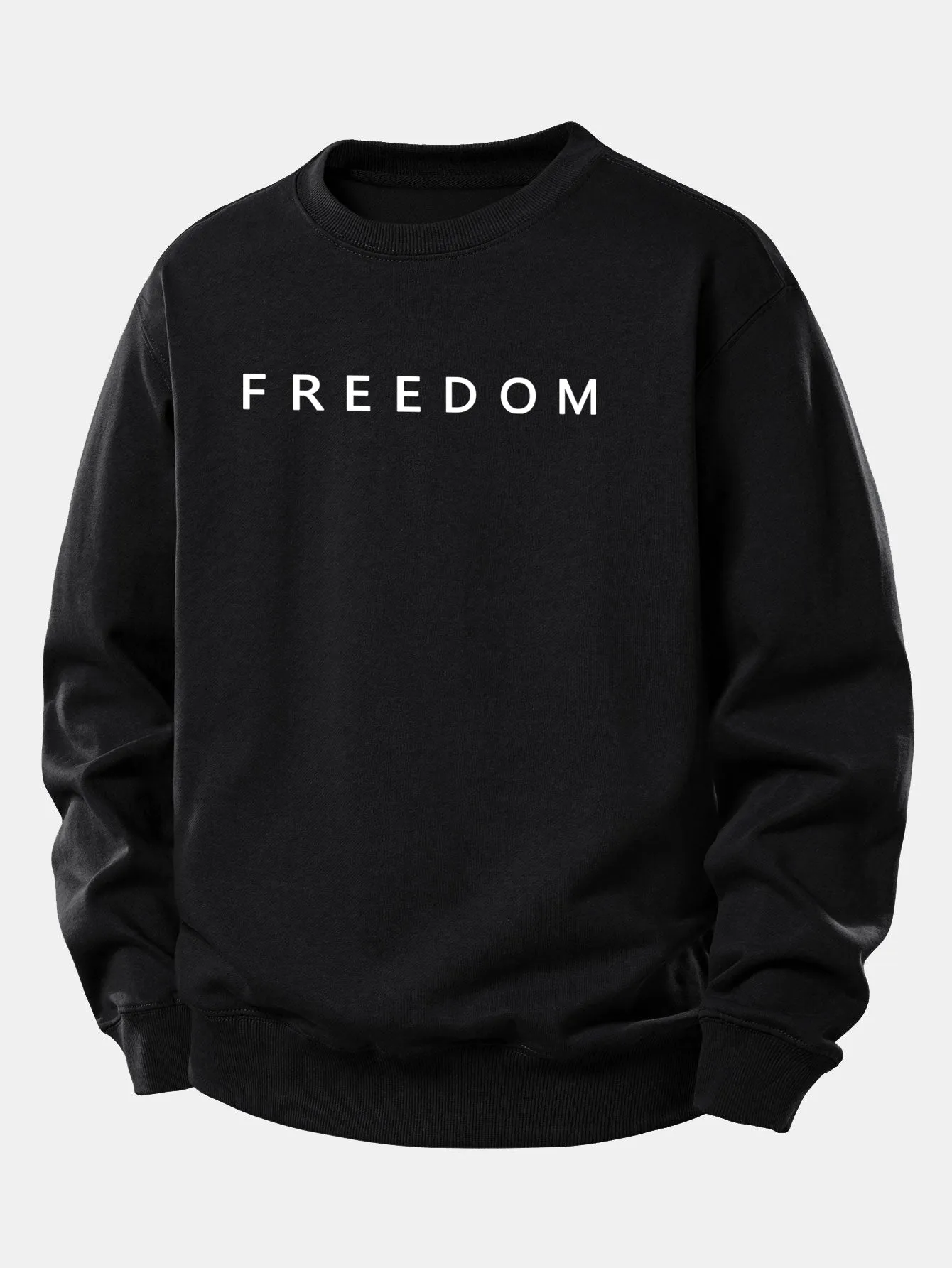 Freedom American Flag Print Relax Fit Sweatshirt sold by Hoooyi product image thumbnail 2