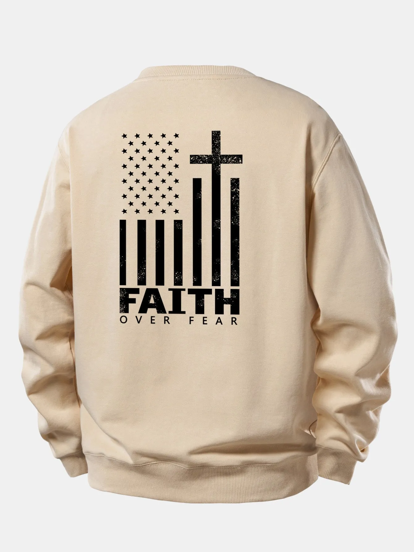 Freedom American Flag Print Relax Fit Sweatshirt sold by Hoooyi product image thumbnail 5