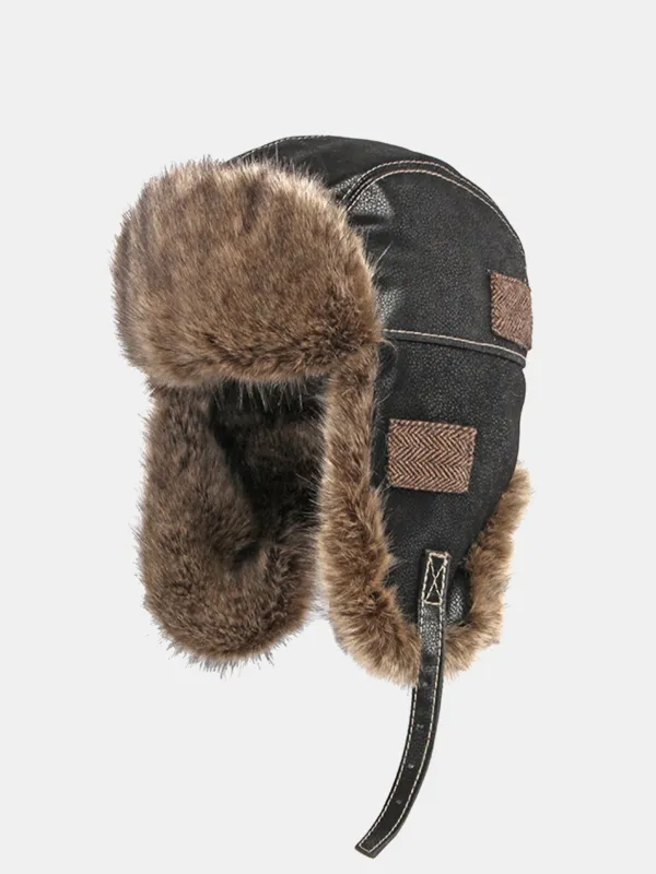 Classic Winter Pilot Cap With Ear Flaps sold by Hoooyi