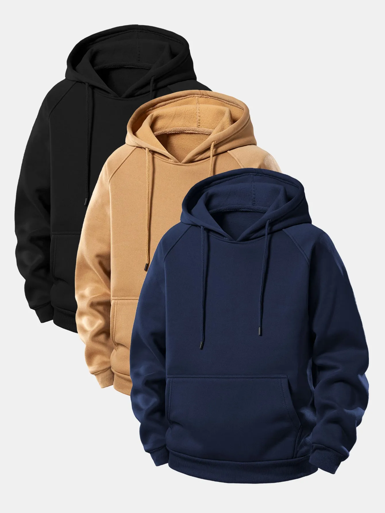 3 Pieces Basic Hoodies sold by Hoooyi product image thumbnail 5