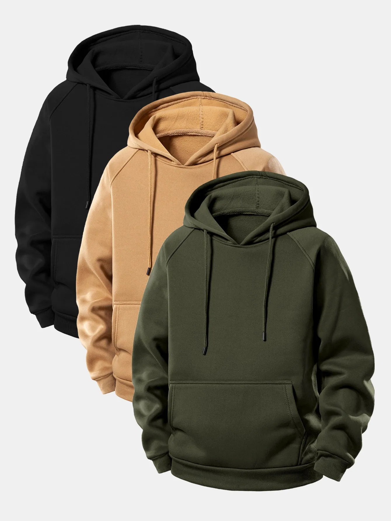 3 Pieces Basic Hoodies sold by Hoooyi product image thumbnail 3