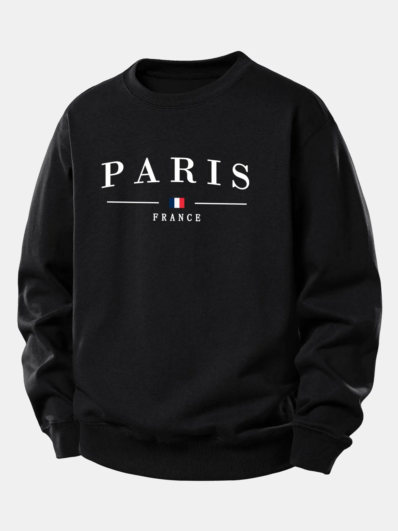 Paris Print Relax Fit Sweatshirt sold by Hoooyi product image thumbnail 3