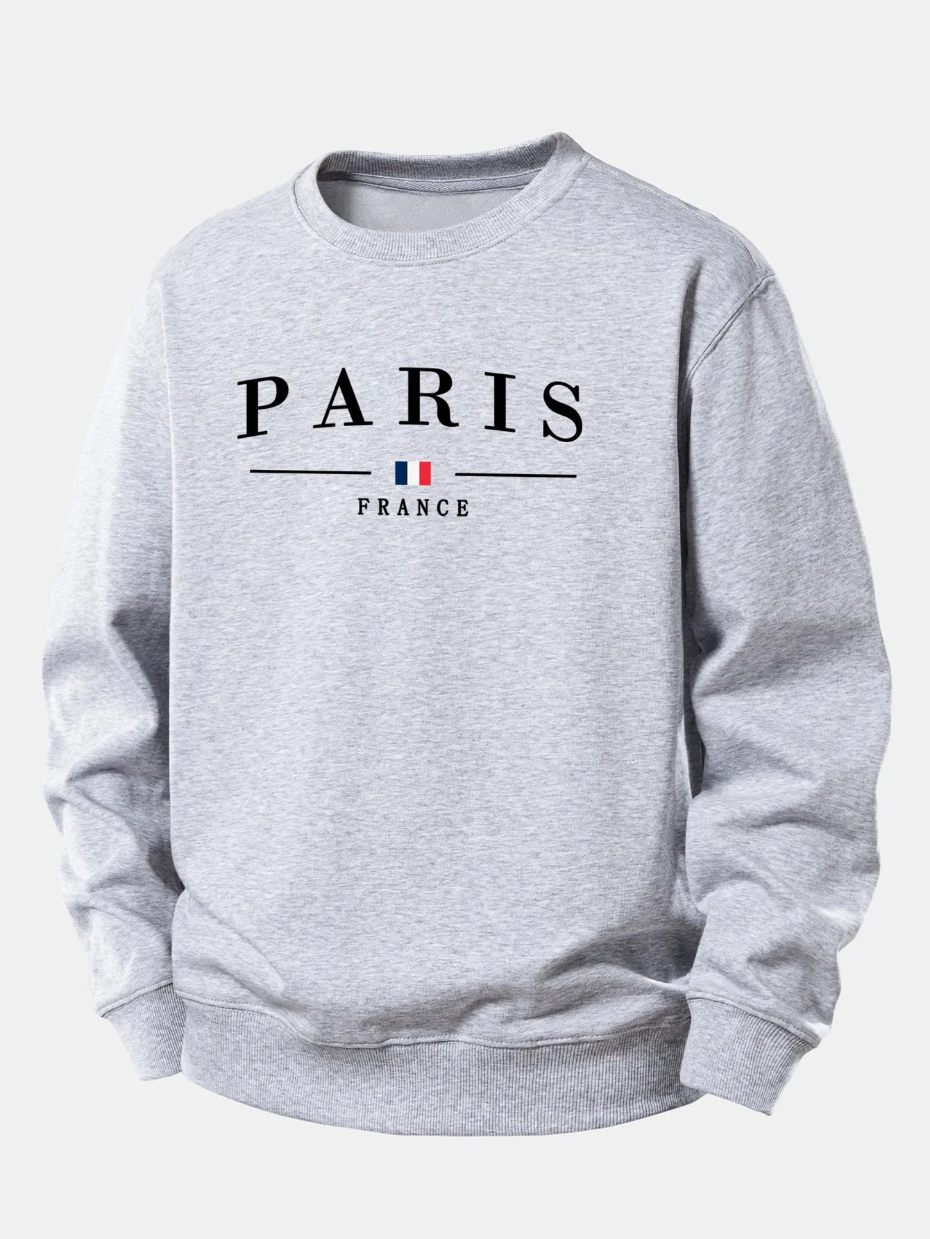 Paris Print Relax Fit Sweatshirt sold by Hoooyi