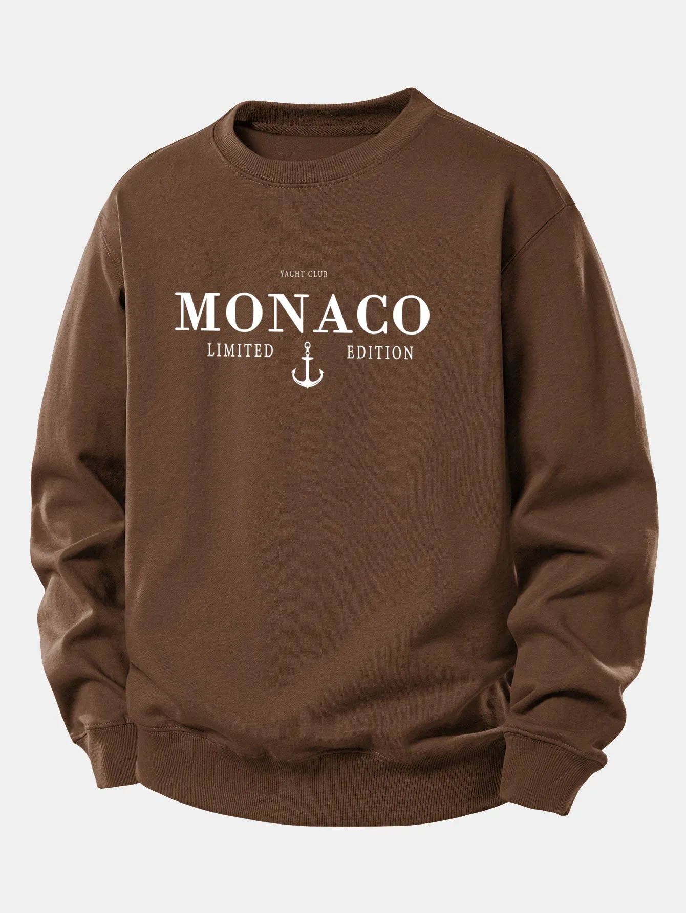Monaco Slogan Print Relax Fit Sweatshirt sold by Hoooyi product image thumbnail 3