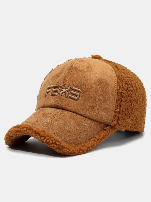 Faux Suede Plush Warm Baseball Cap sold by Hoooyi