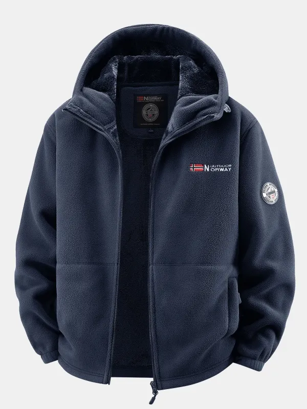 Teddy Fleece Lined Polar Fleece Hooded Coat sold by Hoooyi