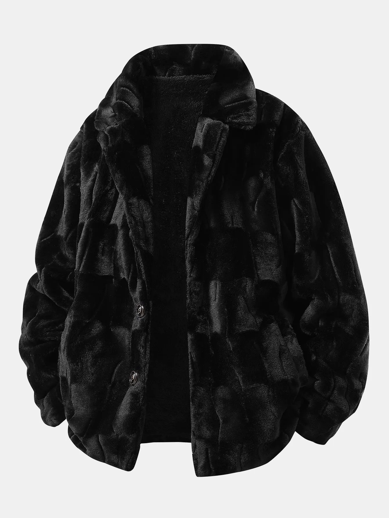Faux Fur Notch Lapel Jacket sold by Hoooyi product image thumbnail 3