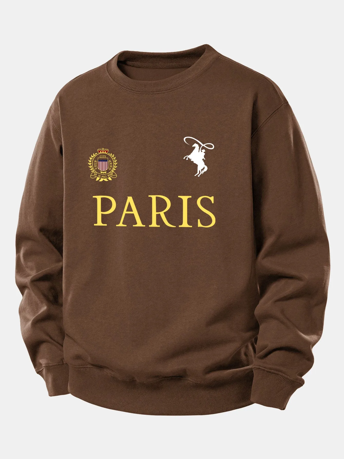 Paris Print Relax Fit Sweatshirt sold by Hoooyi product image thumbnail 3