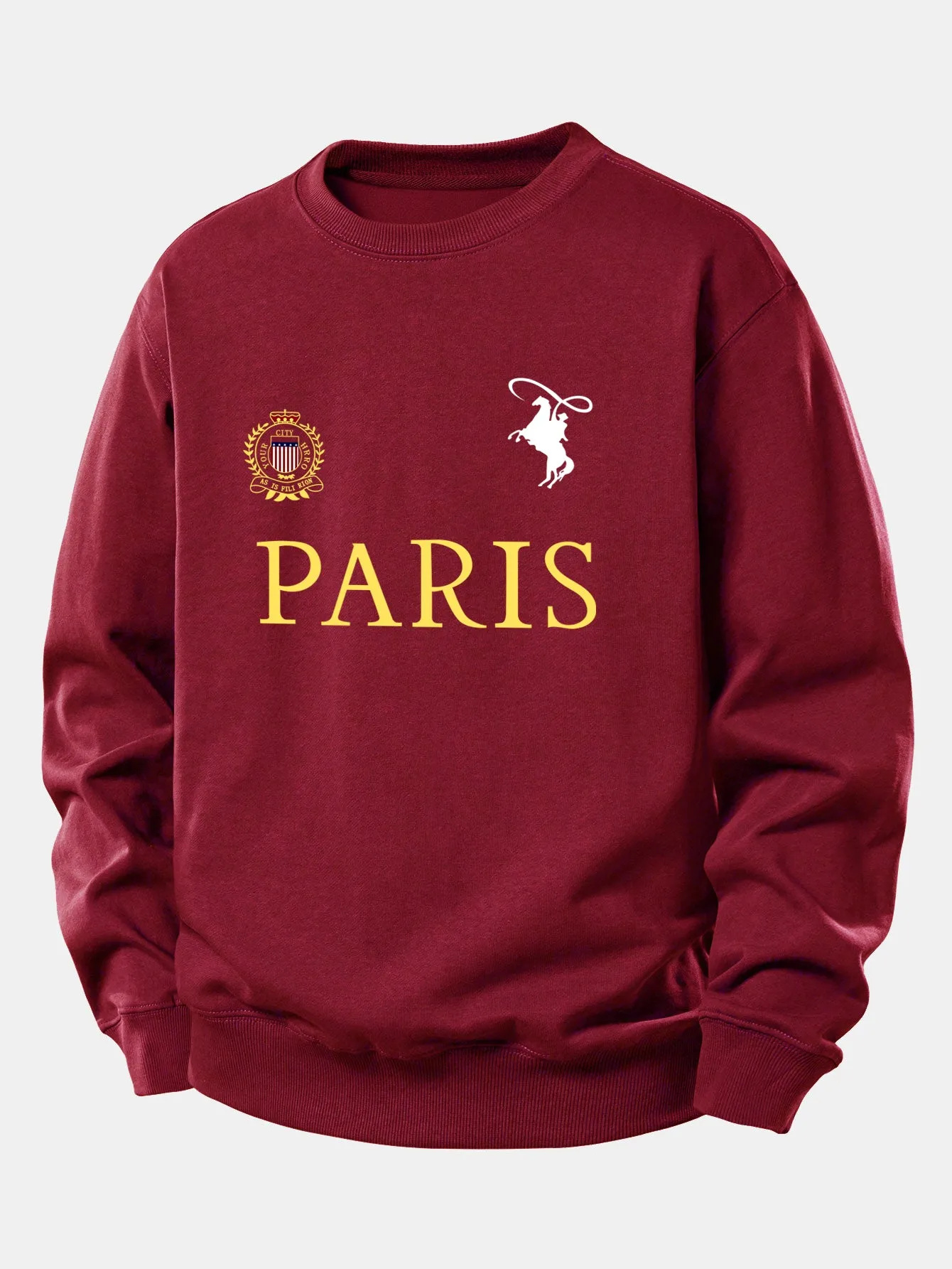 Paris Print Relax Fit Sweatshirt sold by Hoooyi product image thumbnail 5