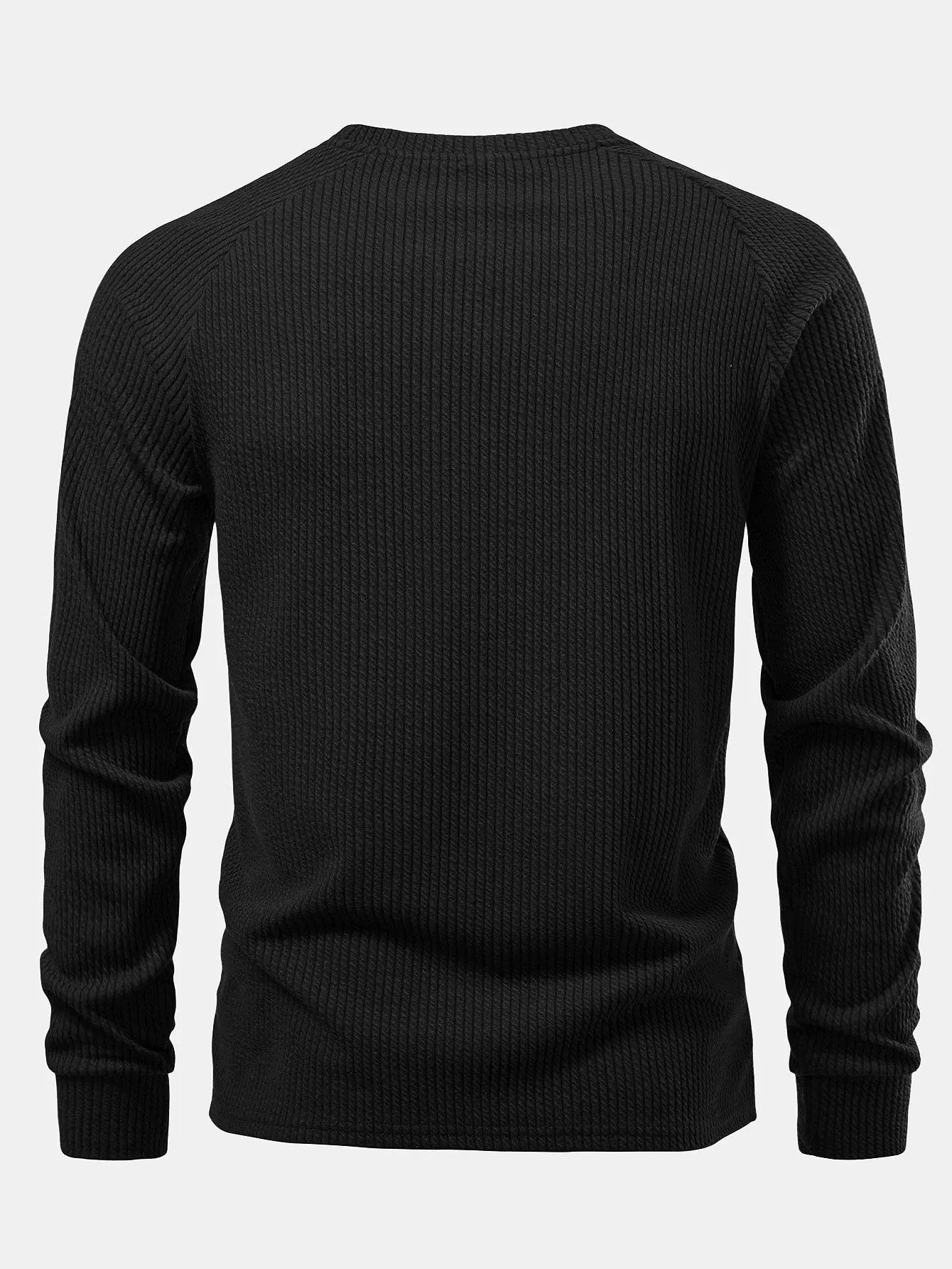 Long Sleeve Ribbed T-Shirt sold by Hoooyi product image thumbnail 4