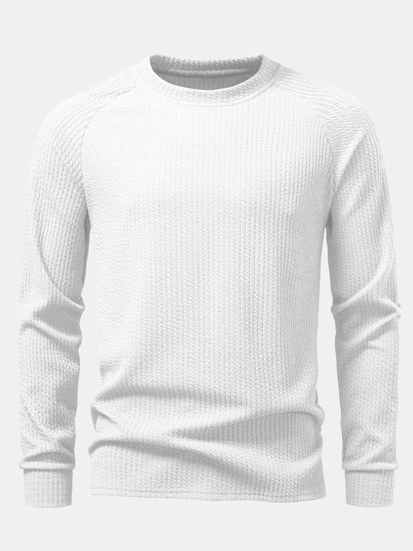 Long Sleeve Ribbed T-Shirt sold by Hoooyi product image thumbnail 5