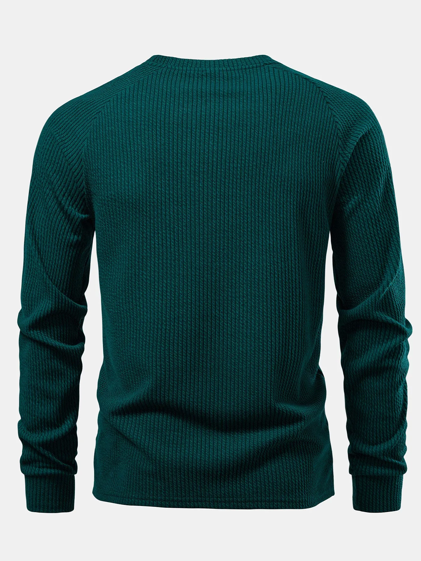 Long Sleeve Ribbed T-Shirt sold by Hoooyi product image thumbnail 2
