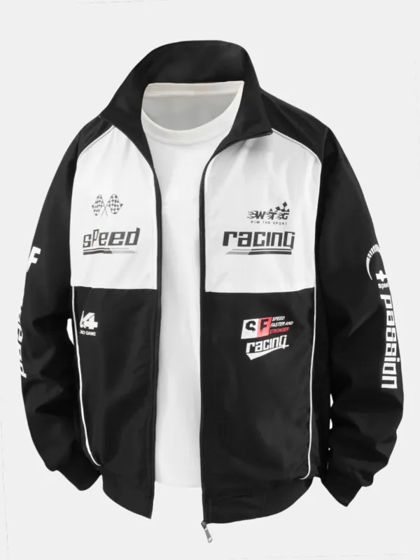 Racing Print Jacket sold by Hoooyi