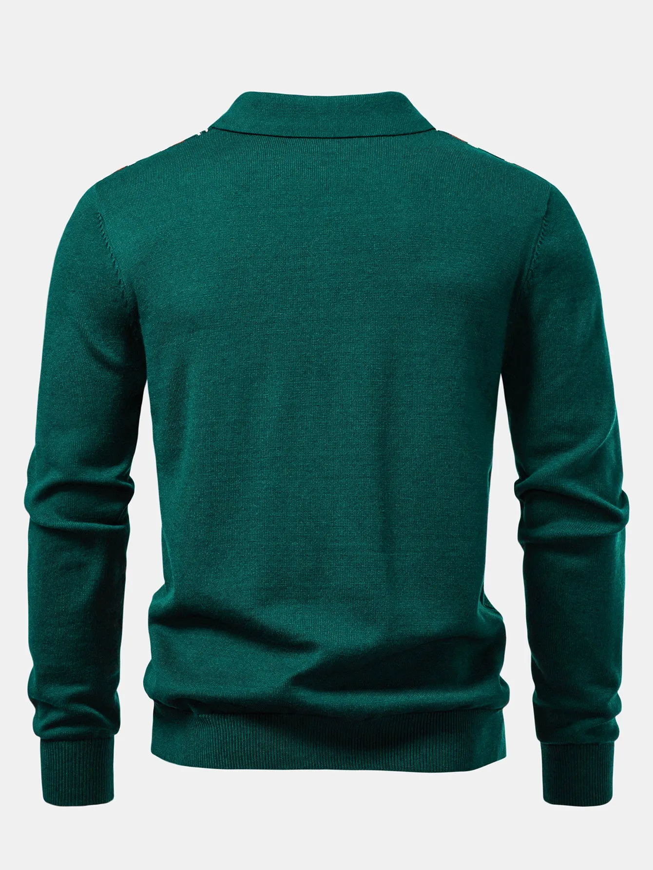 Stripe Zip Knit Polo sold by Hoooyi product image thumbnail 2