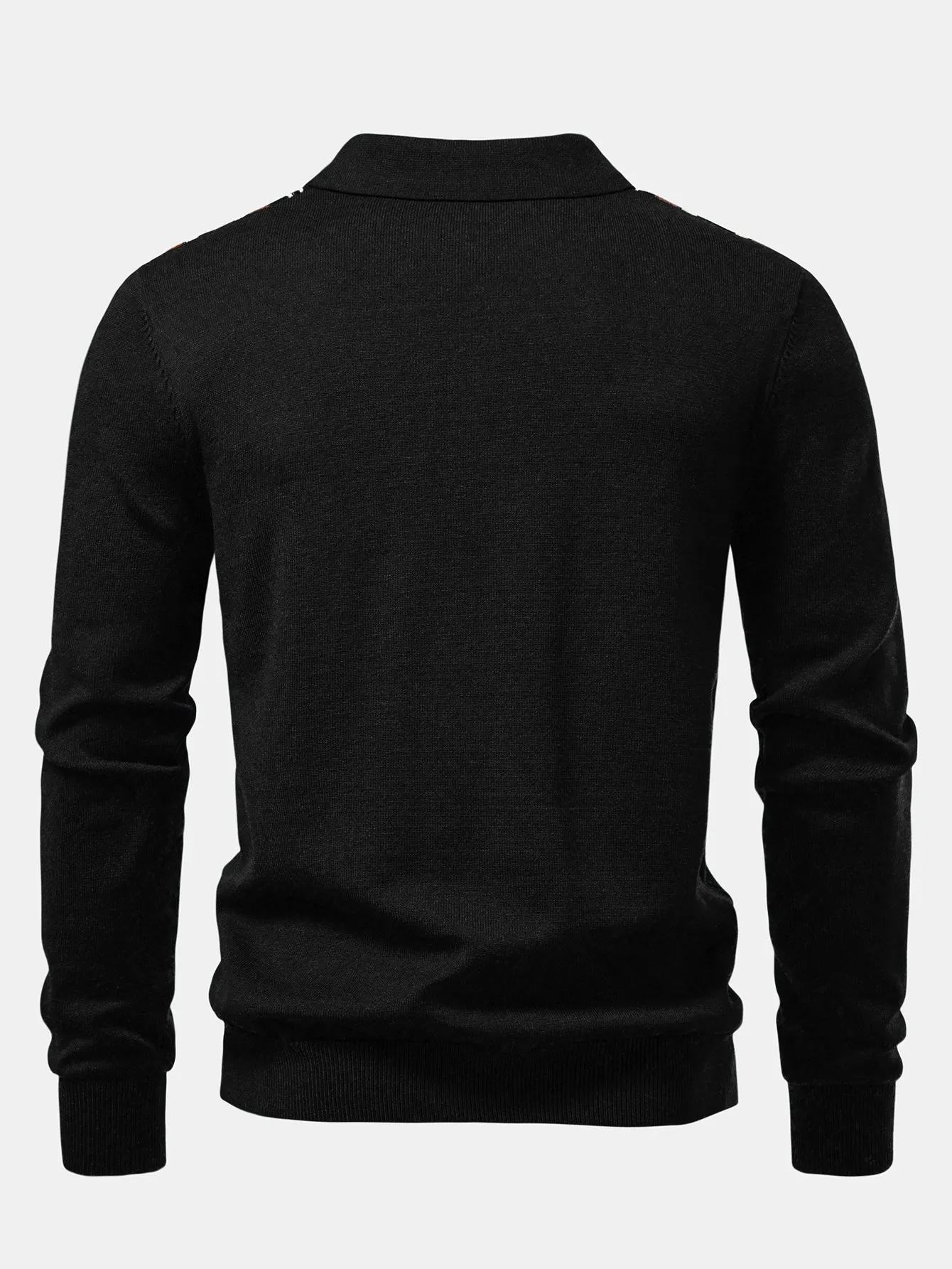 Stripe Zip Knit Polo sold by Hoooyi product image thumbnail 4