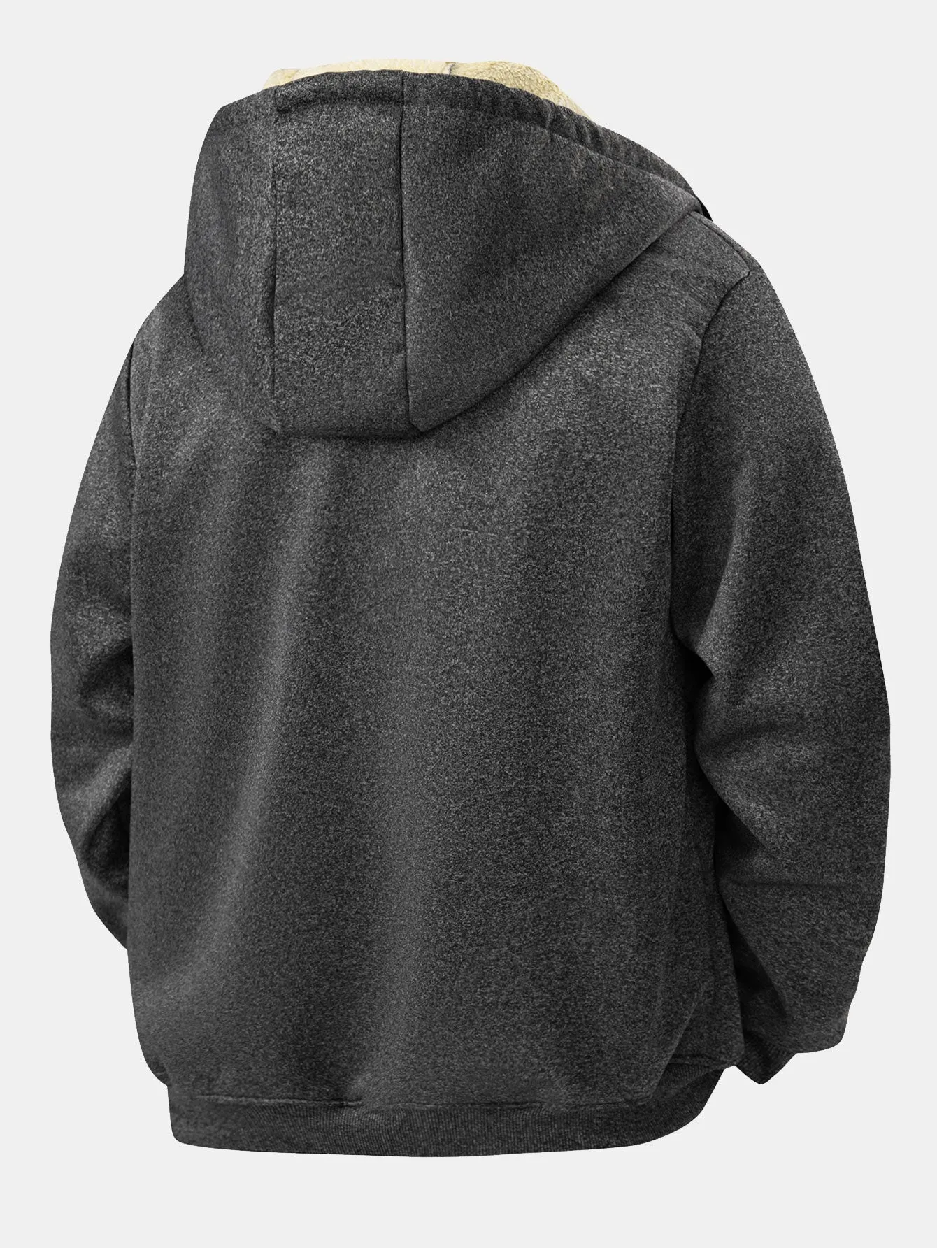 Teddy Lined Zipper Hoodie sold by Hoooyi product image thumbnail 5