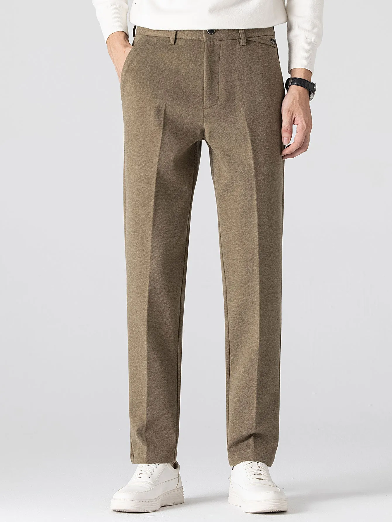 Woolen Straight Leg Trousers sold by Hoooyi product image thumbnail 2