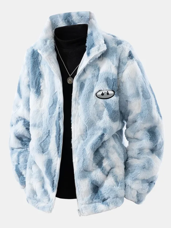 Faux Fur Zip-Up Jacket sold by Hoooyi