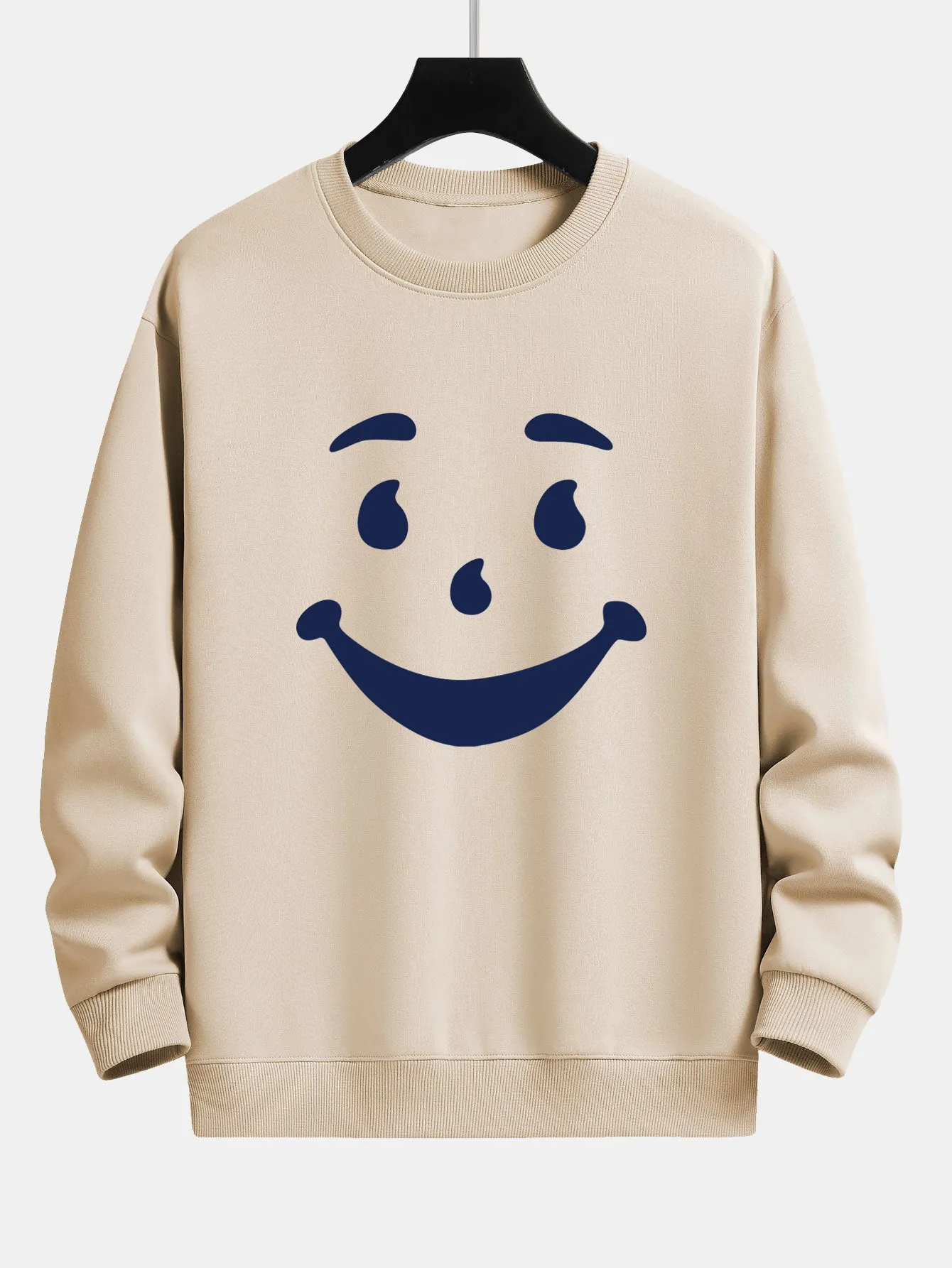 Smiley Face Print Relax Fit Sweatshirt sold by Hoooyi product image thumbnail 4