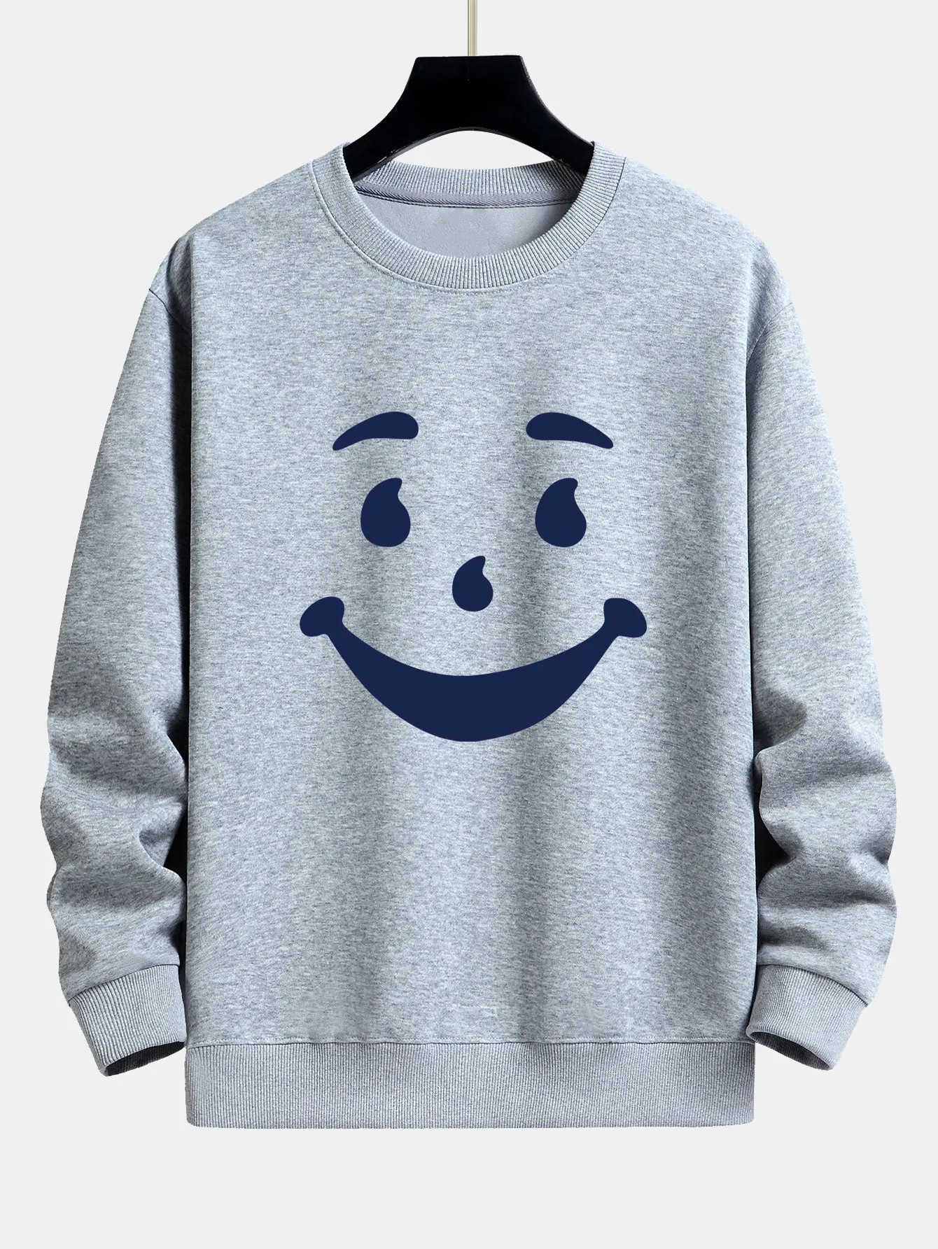 Smiley Face Print Relax Fit Sweatshirt sold by Hoooyi product image thumbnail 5