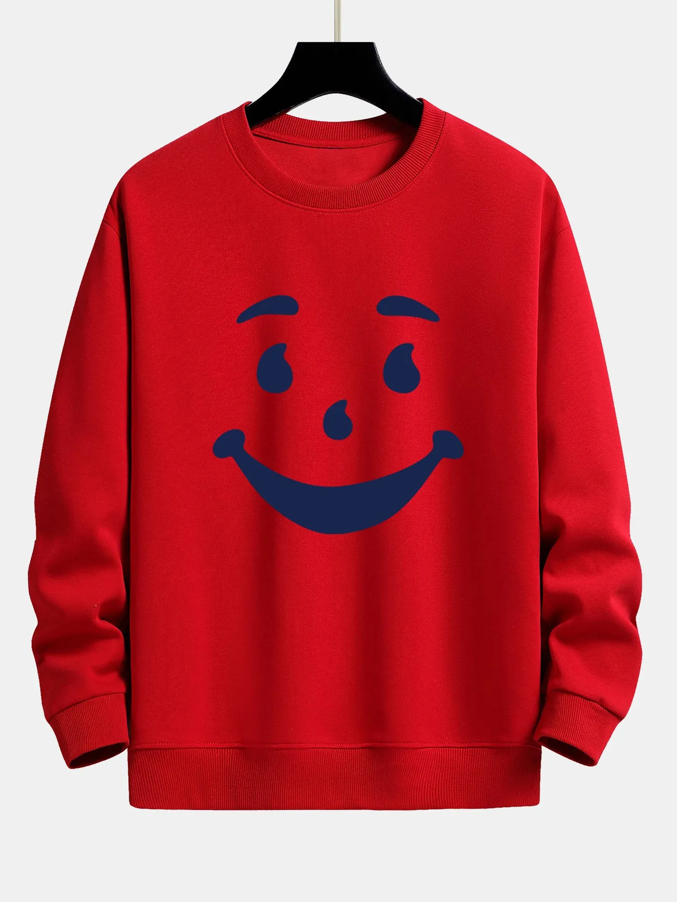 Smiley Face Print Relax Fit Sweatshirt sold by Hoooyi product image thumbnail 2