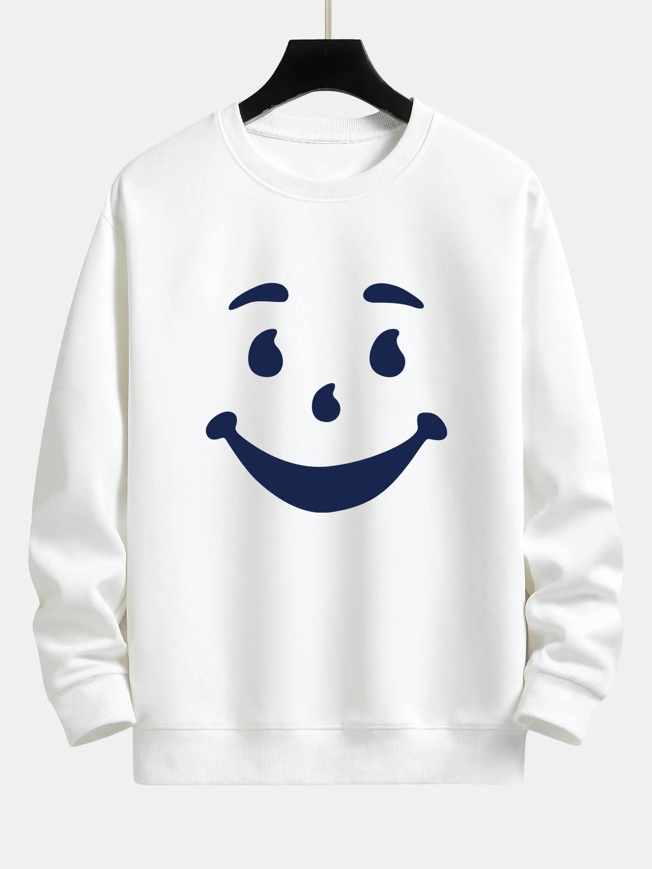 Smiley Face Print Relax Fit Sweatshirt sold by Hoooyi product image thumbnail 3