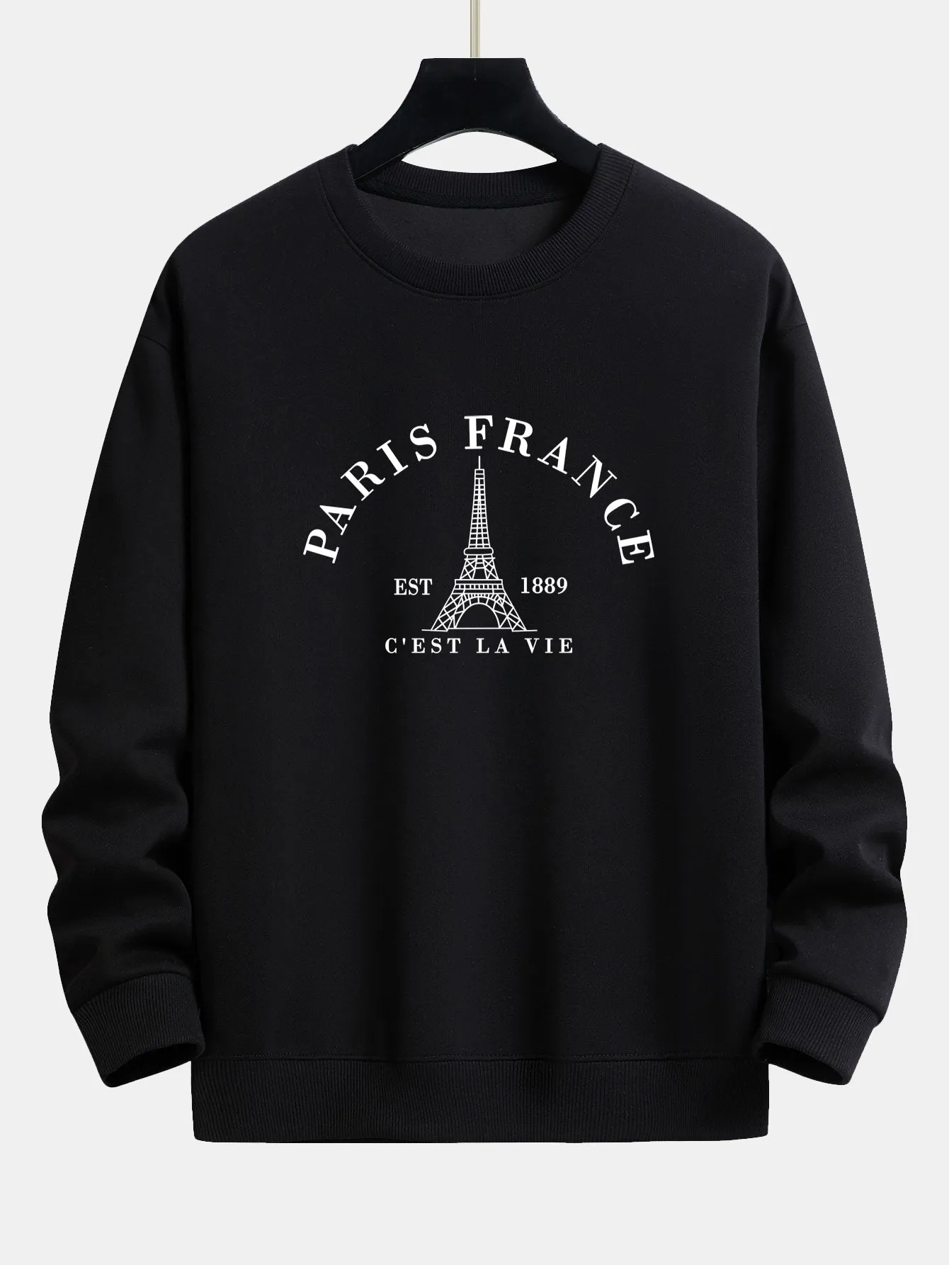 Paris France Print Relax Fit Sweatshirt sold by Hoooyi product image thumbnail 5