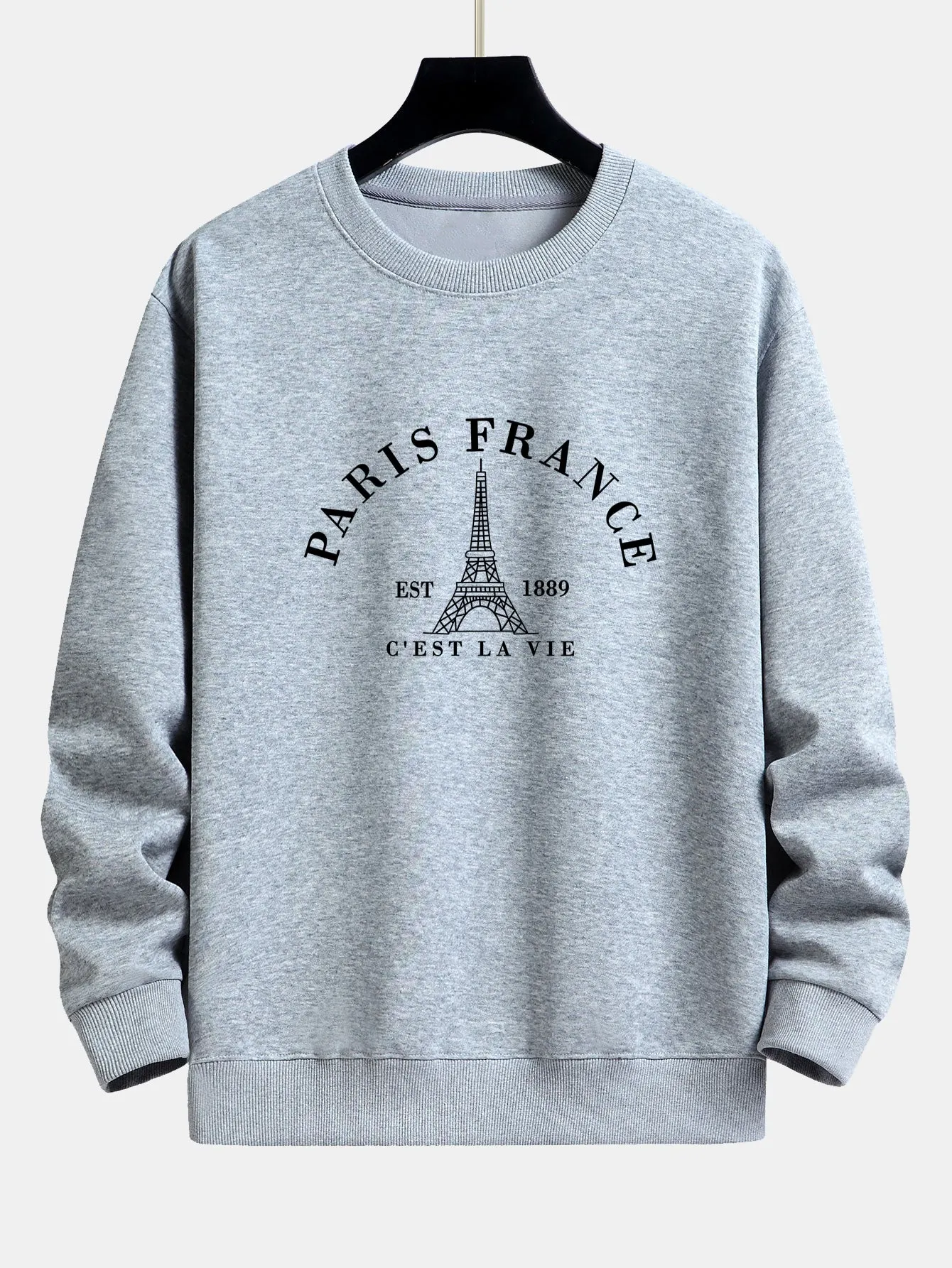Paris France Print Relax Fit Sweatshirt sold by Hoooyi product image thumbnail 4