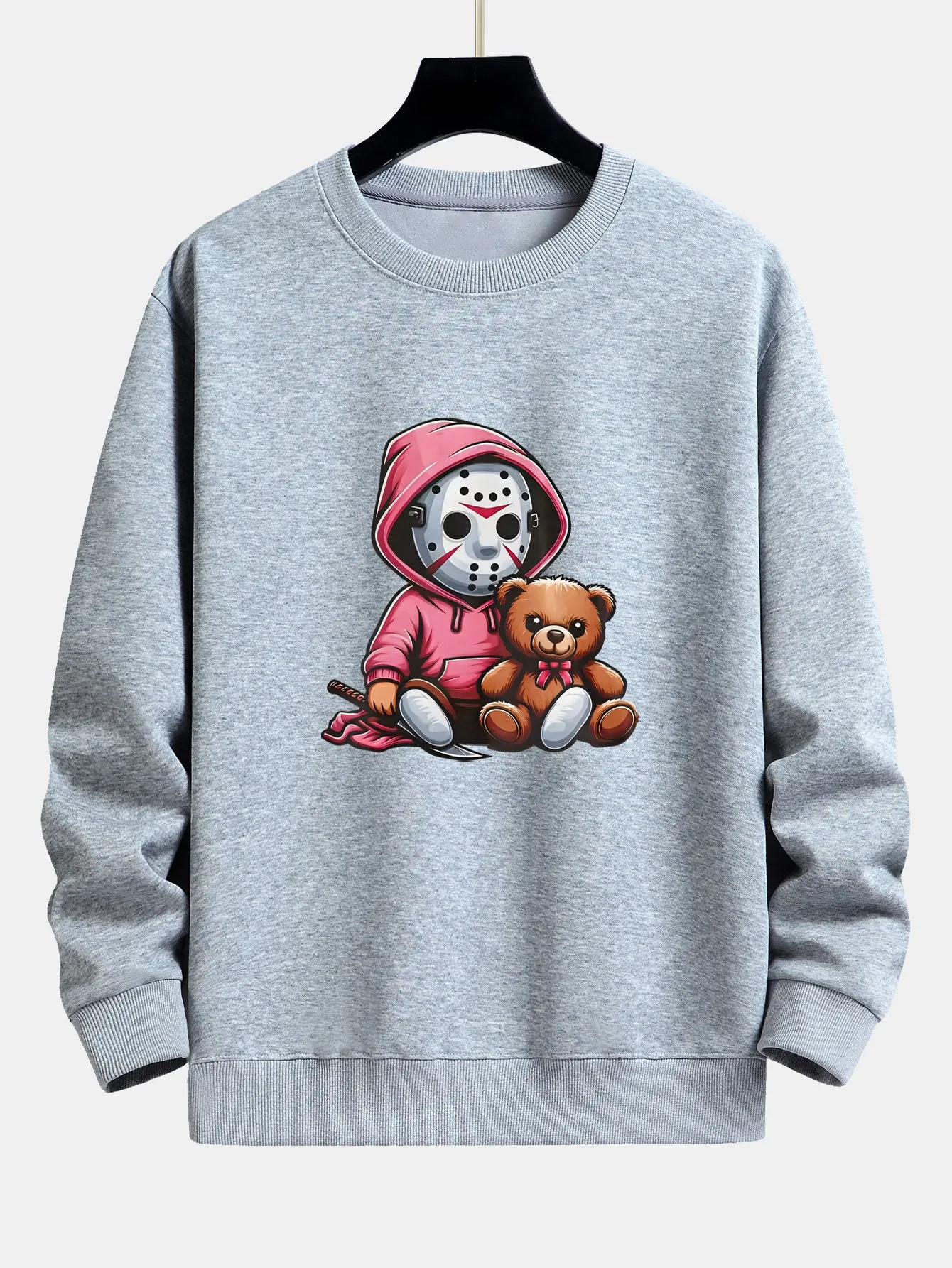 Halloween Bear Print Relax Fit Sweatshirt sold by Hoooyi product image thumbnail 5