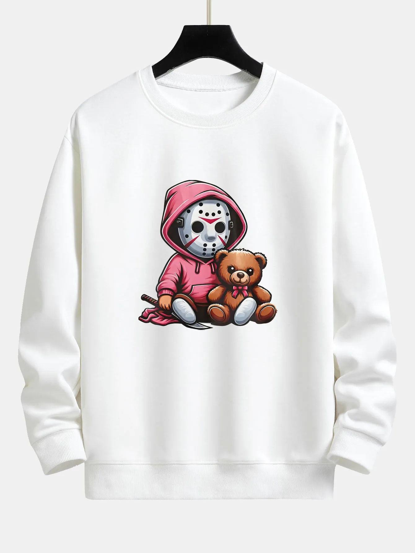 Halloween Bear Print Relax Fit Sweatshirt sold by Hoooyi product image thumbnail 4