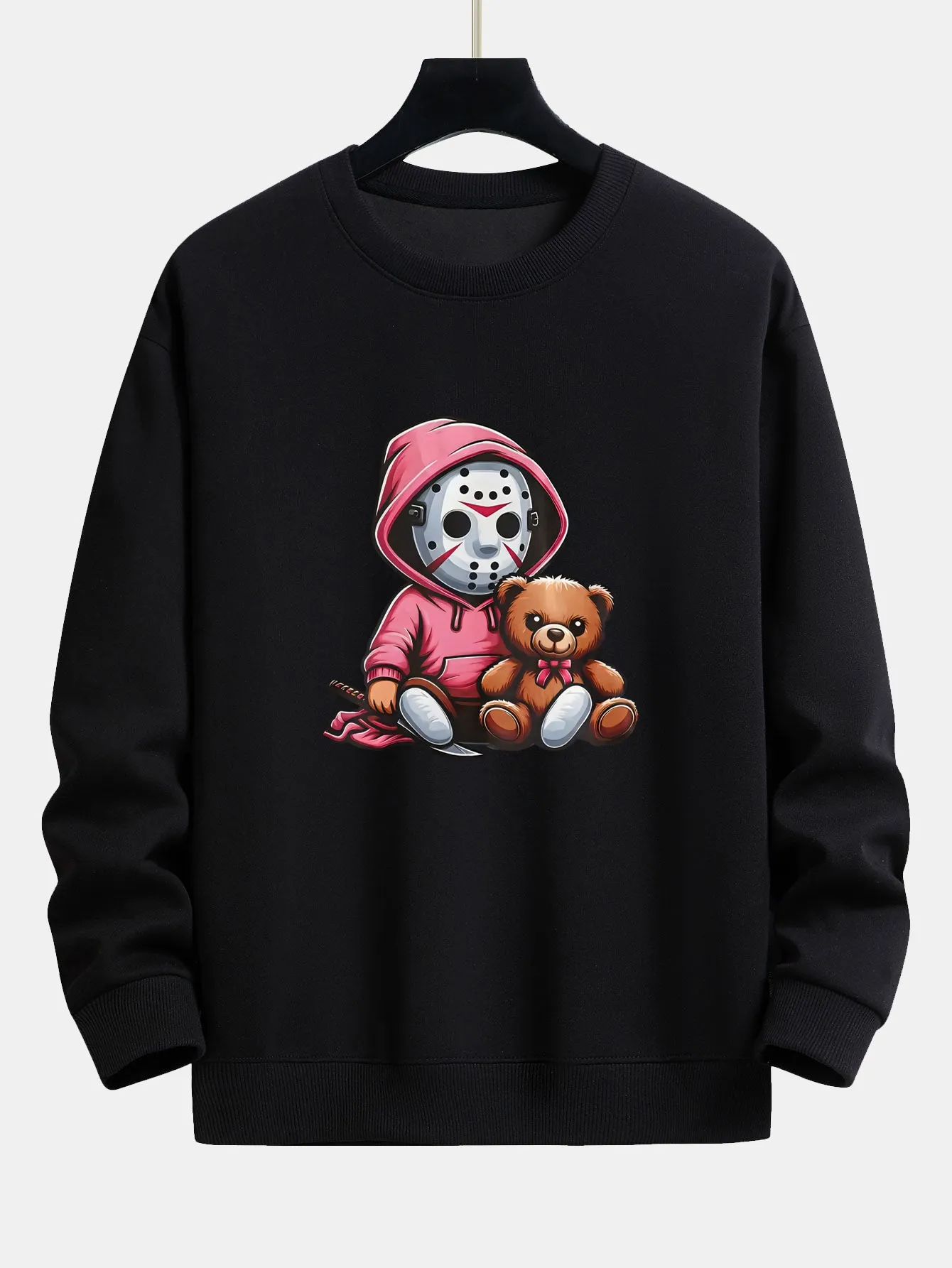 Halloween Bear Print Relax Fit Sweatshirt sold by Hoooyi product image thumbnail 2
