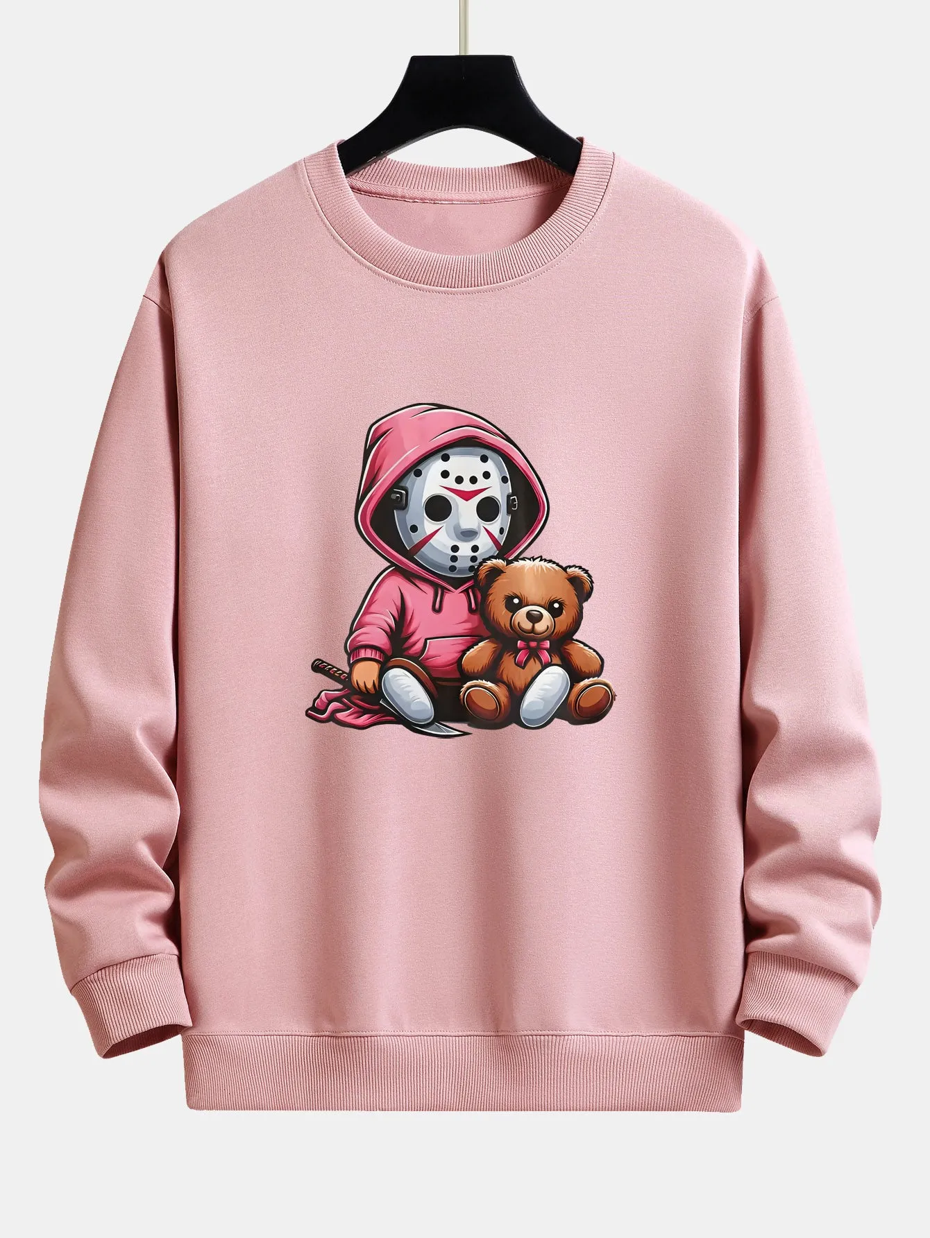 Halloween Bear Print Relax Fit Sweatshirt sold by Hoooyi
